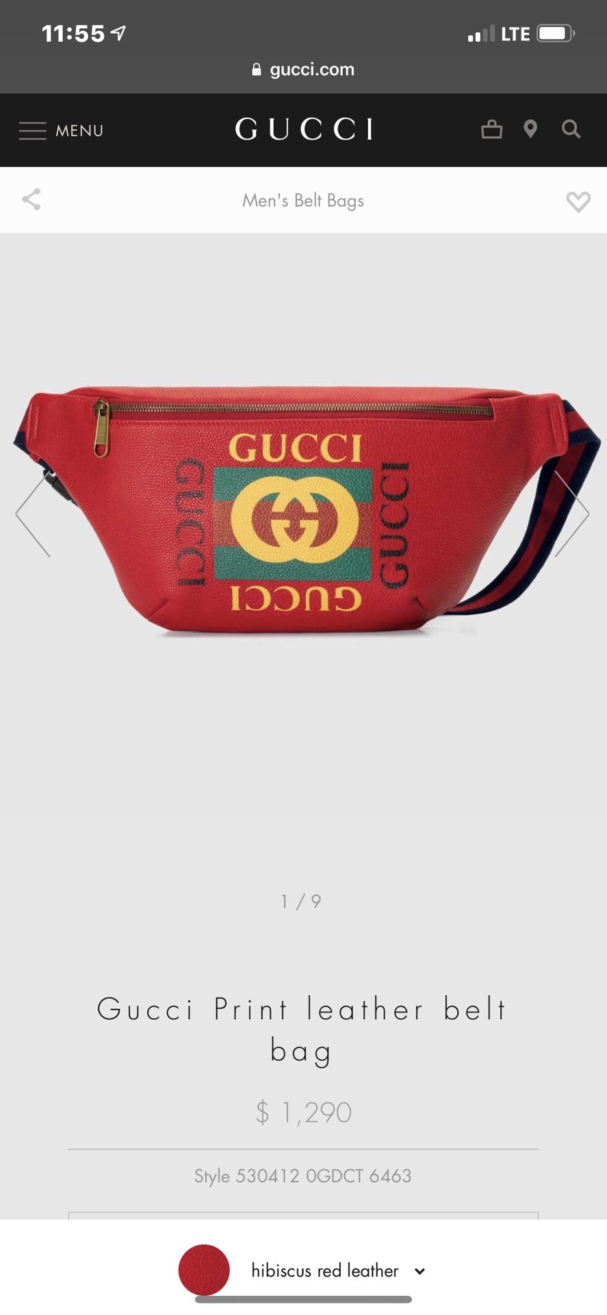 Gucci Belt Bag (Red)