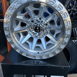 FUEL OFF-ROAD COVERT 6x139.7 Size 17x9 OFFSET -12mm MACHINED SILVER FACE