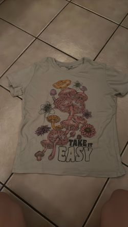 Cream mushroom shirt, size xs