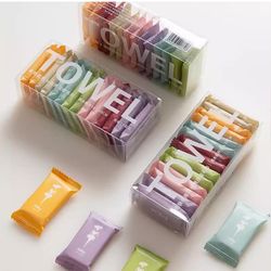 2×14pcs Portable Compressed Disposable Towels, Thickened Compressed Disposable Facial Tissues