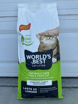 Brand New World's Best Cat Litter Comfort Care Original Flushable Unscented Corn Cat Litter, 28 lbs