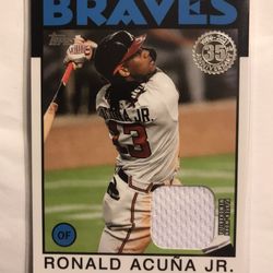 2021 Topps Ronald Acuna Jr Game Worn Memorabilia Card