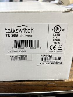 Talkswitch IP Phone TS-350i New In Box