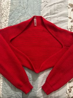 Red Knitted Shrug (S)