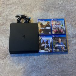 Ps4 Slim 1tb With HDMI Cord And 4 Games