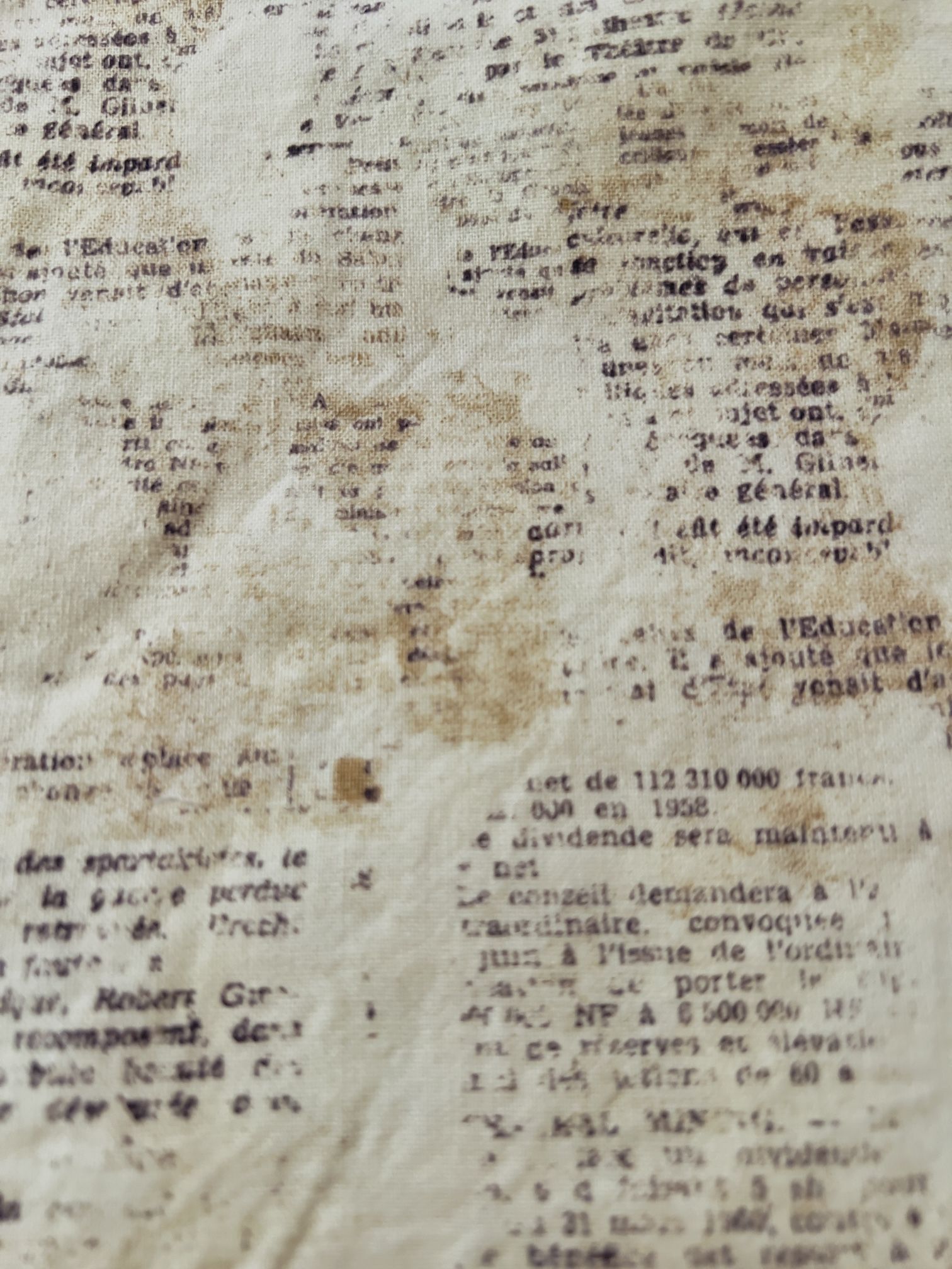 Fa-12 Cotton “Love Notes” Newspaper Print Fabric