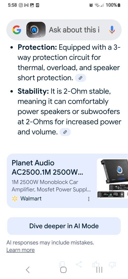 Planet Audio 2500 Watt Amp