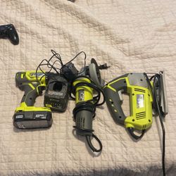 Ryobi Grinder, Drill, Jigsaw