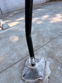 Black Metal Pole with Square Base Tamper