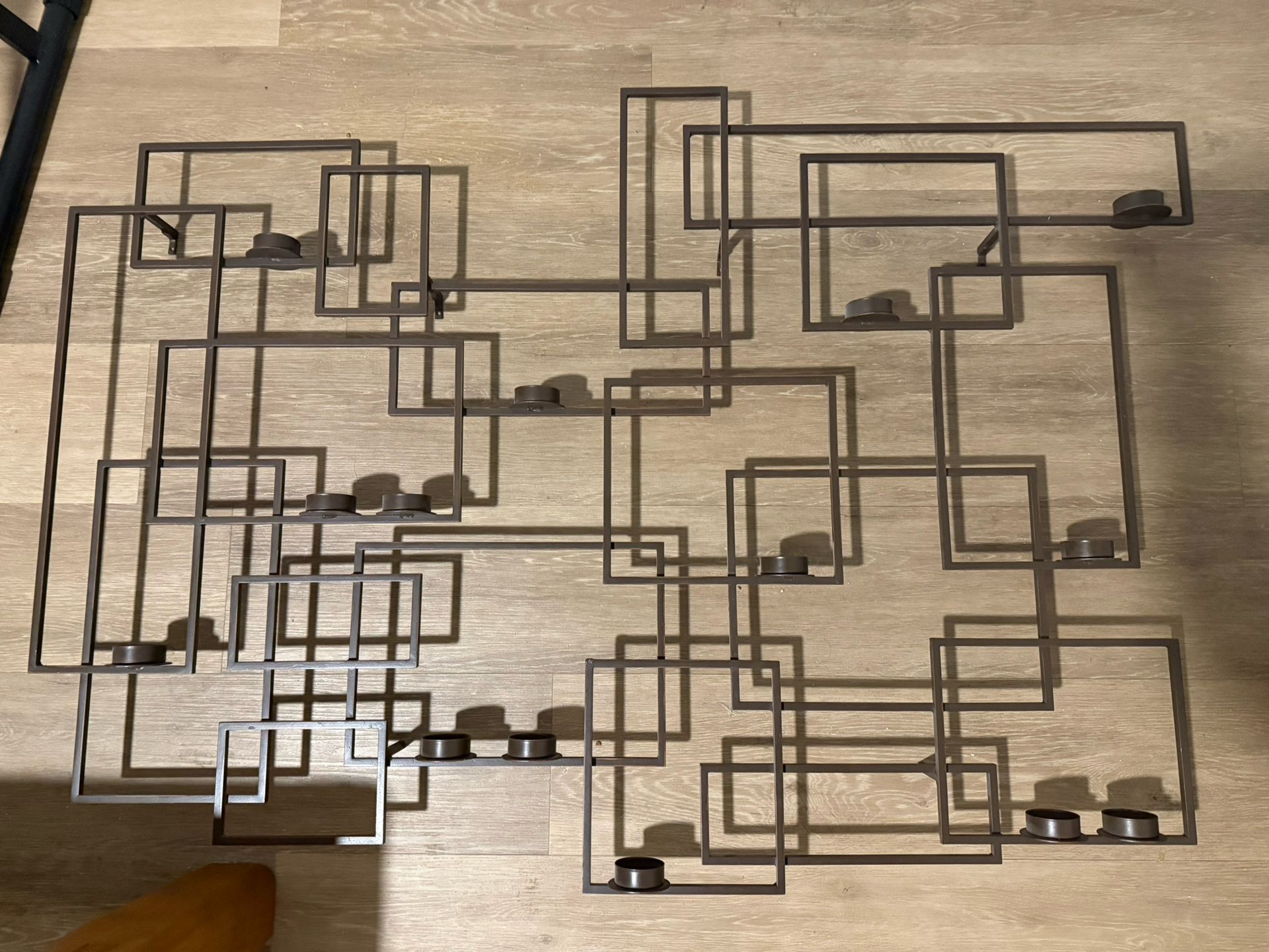 Crate & Barrel - Circuit Bronze Metal Wall Candle Holder