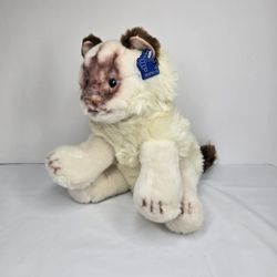 Vintage Applause Russ Berrie Beige Kitty Cat Plush 10" Stuffed Animal