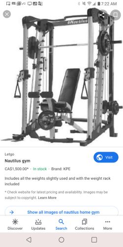 Nautilus home gym With Weights 