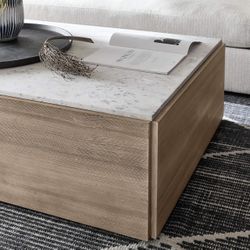 Crate & Barrel Marble Coffee Table