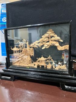Vintage Chinese Wood Cork Carving