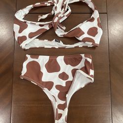 Cow Print Bikini Set – XS/S