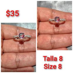 925 Sterling Silver Women's Ring/Anillo De Plata 925 Para Dama