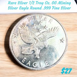 Rare Half Oz GG Mining Silver Rounds