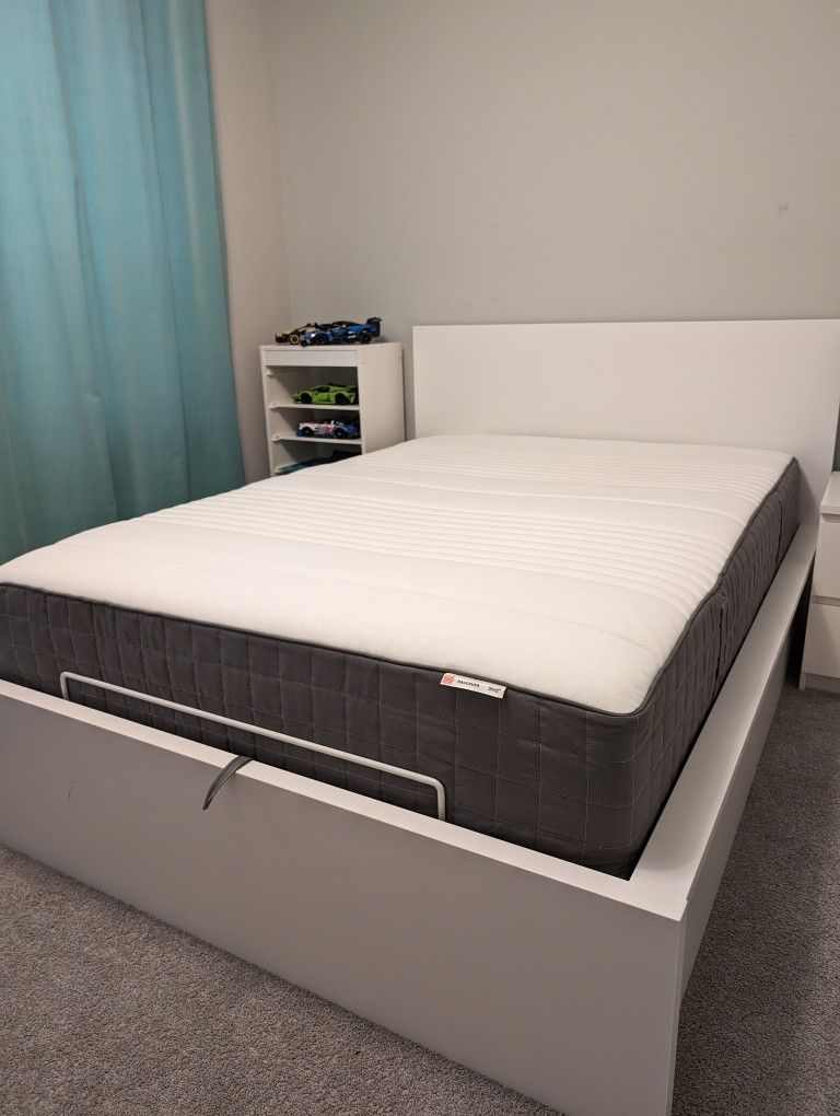 IKEA MALM Storage Bed, White, Full