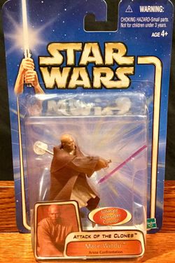 Star Wars Mace Windu Arena Confrontation Attack Of The Clones ATOTC Hasbro Action Figure - NEW! ~ Shipping Available