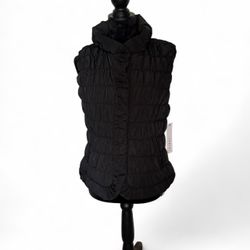 Tribal Black Puffer Vest NWT Size Small