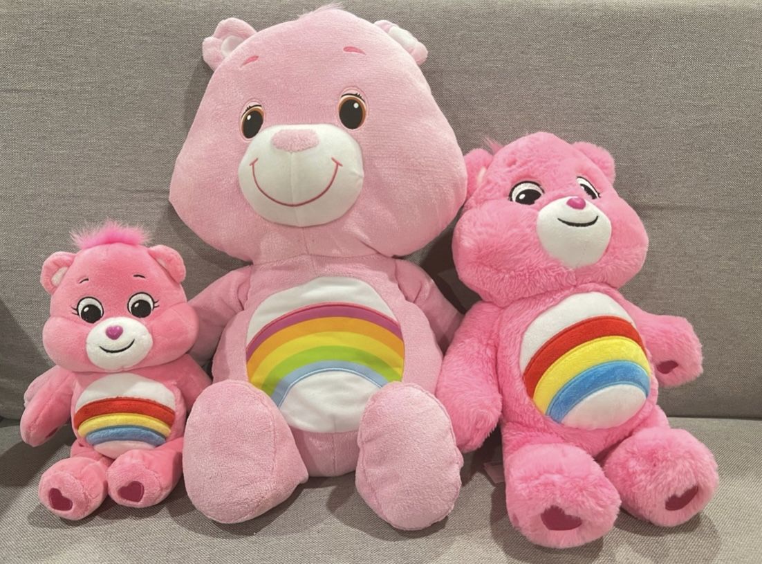 Care Bear Pink Adorable plush 3 pieces