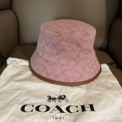 Coach Pink Bucket Hat 