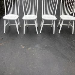 Very Good Condition Four Hardwood Chairs 