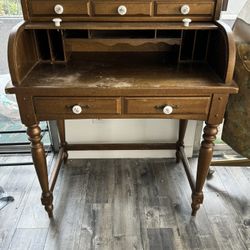 Beautiful Antique Wood Desk 