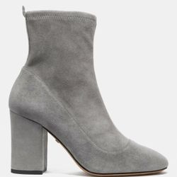 Coach Giana Heather Grey Suede Pull-On Booties Size 10