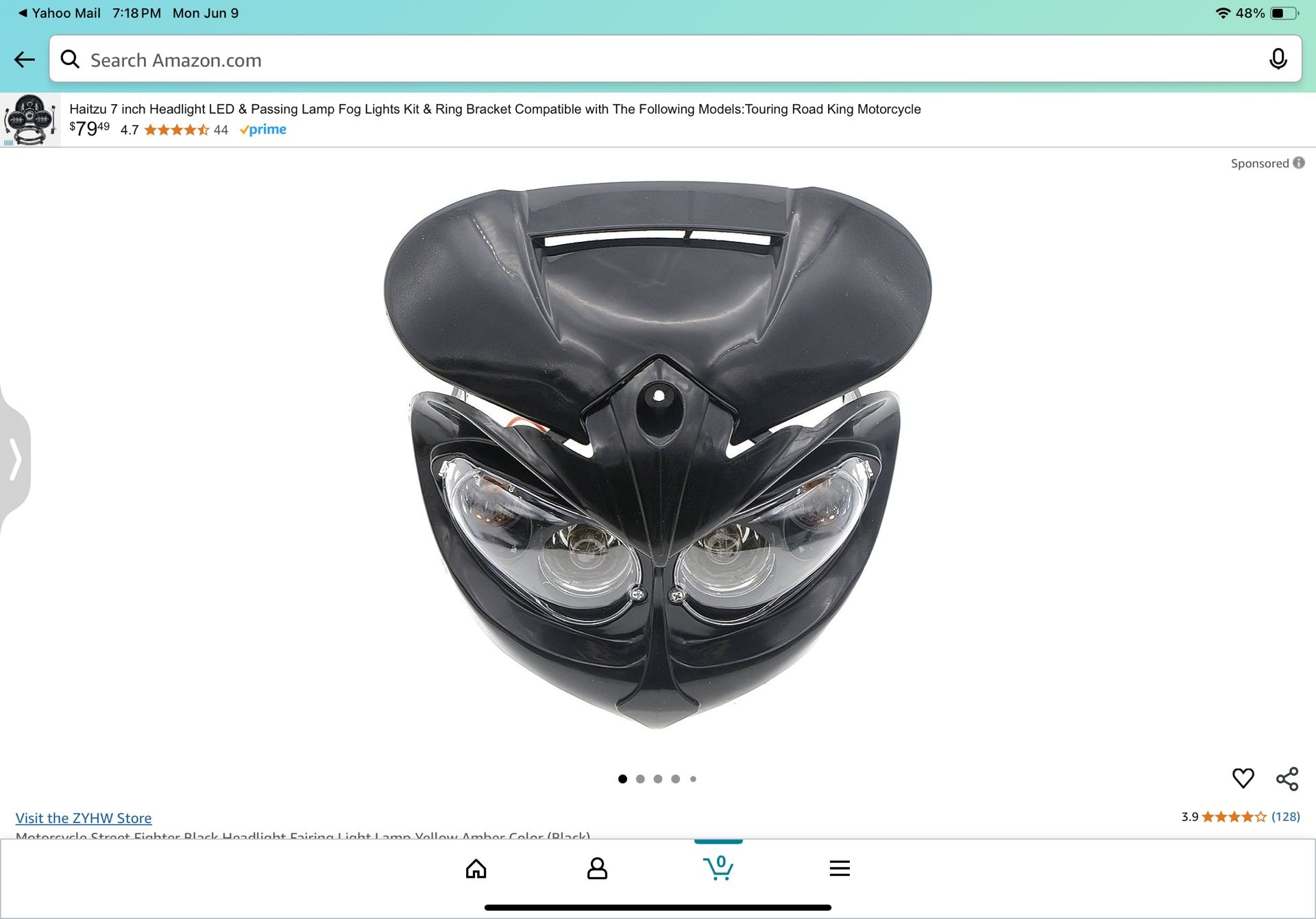 ZYHW Motorcycle Street Fighter Black Headlight Fairing.
