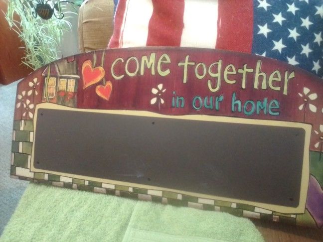 Wood Plaque Hand Painted