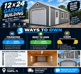 12’x24’ Garage Shed | Financing | Rent to Own