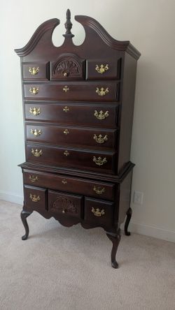 Colonial high boy, dresser, solid cherry only $￼499