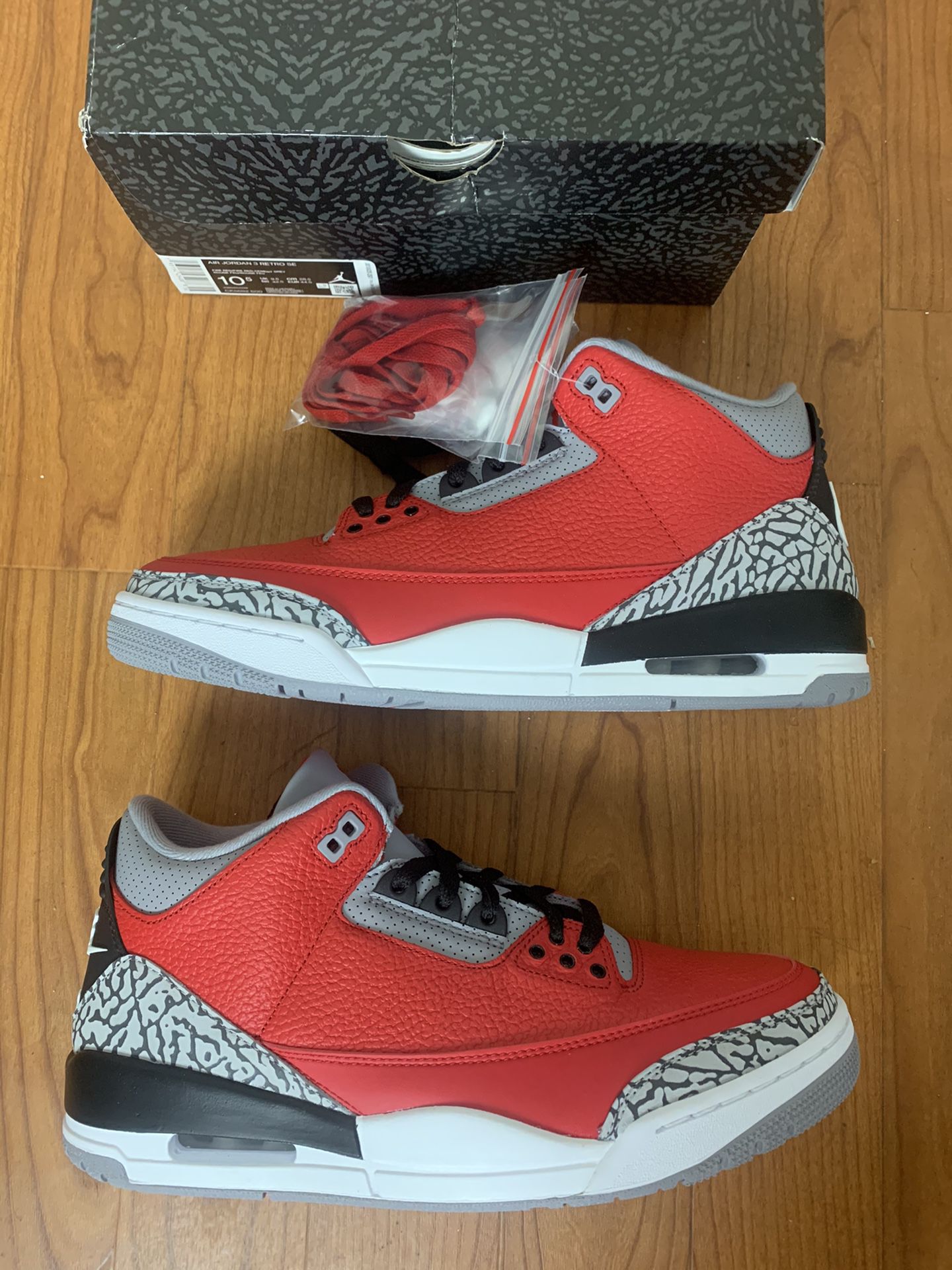 Jordan 3 Red Cement size 10.5