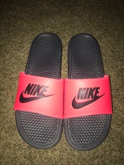 Red Nike Slides Size 9