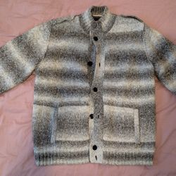 XL DKNY Button Down Wool / Fleece Sweater