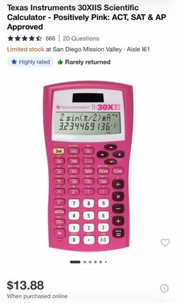 Texas Instruments 30XIIS Scientific Calculator - Positvely Pink