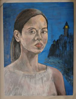 Oil and Acrylic Painting on Canvas Frame  24" x 18" *100.00* Home Decor Art Artwork