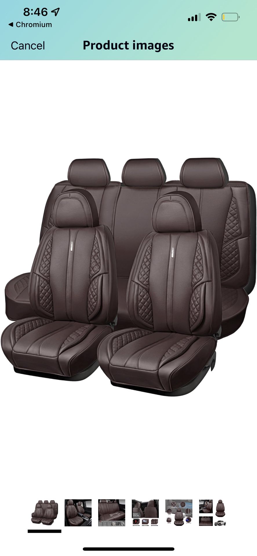 CAR PASS Nappa Leather Car Seat Universal Brown