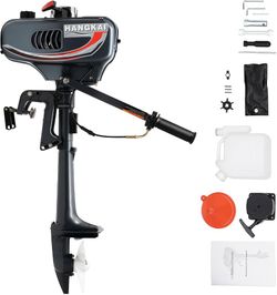 NEW HANGKAI 2-Stroke 3.5HP Heavy Duty Outboard Boat Motor