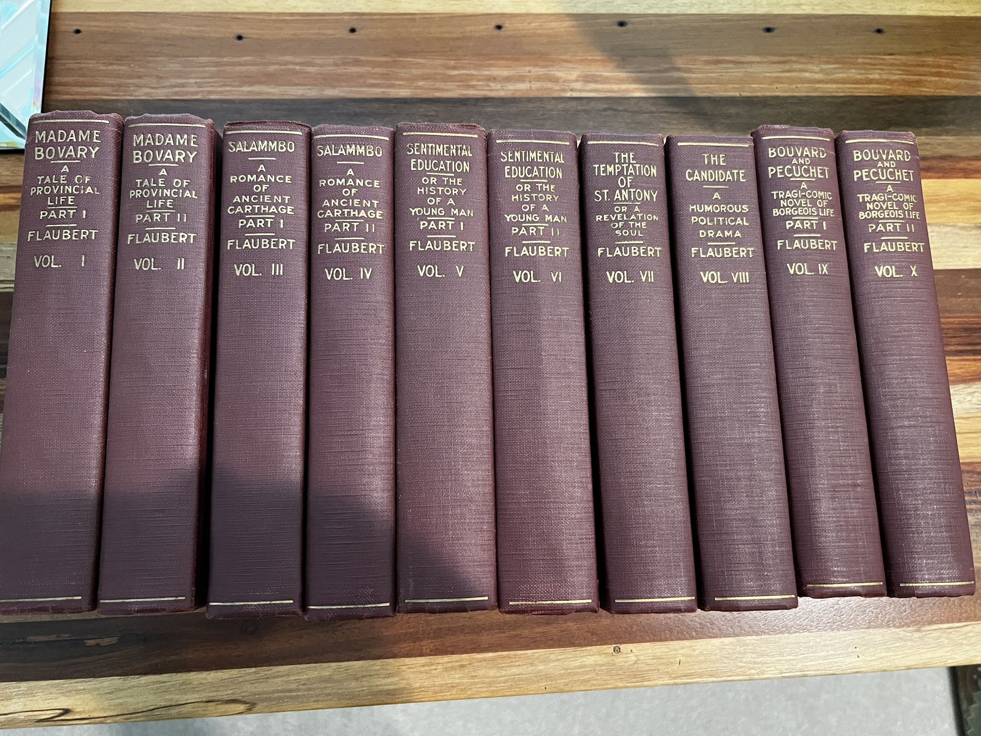 10 Volume Set - Gustave Flaubert Books