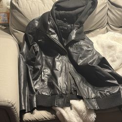 Leather guest coat