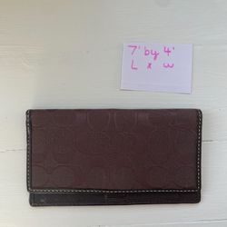 brown coach wallet