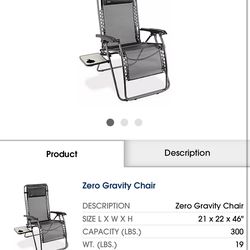 Zero Gravity Chair