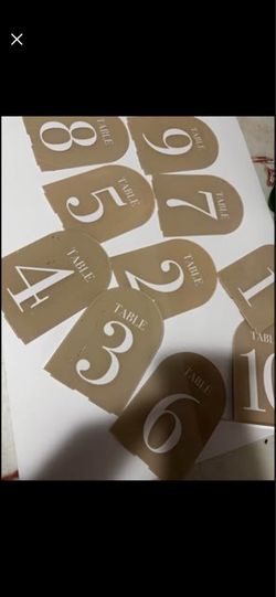 Arcylic Seating numbers