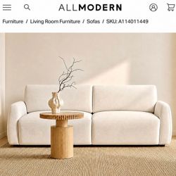 Free Same-Day Delivery (NEW-IN-BOX) Sofa by AllModern in Performance Stain-Resistant Fabric (Retail $1,799+tax)