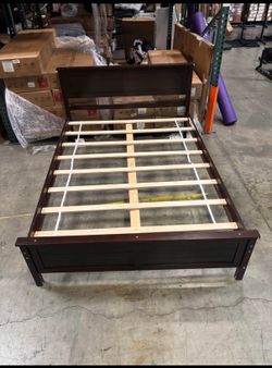 (Assembled) New Full Size Wooden Bed Frame