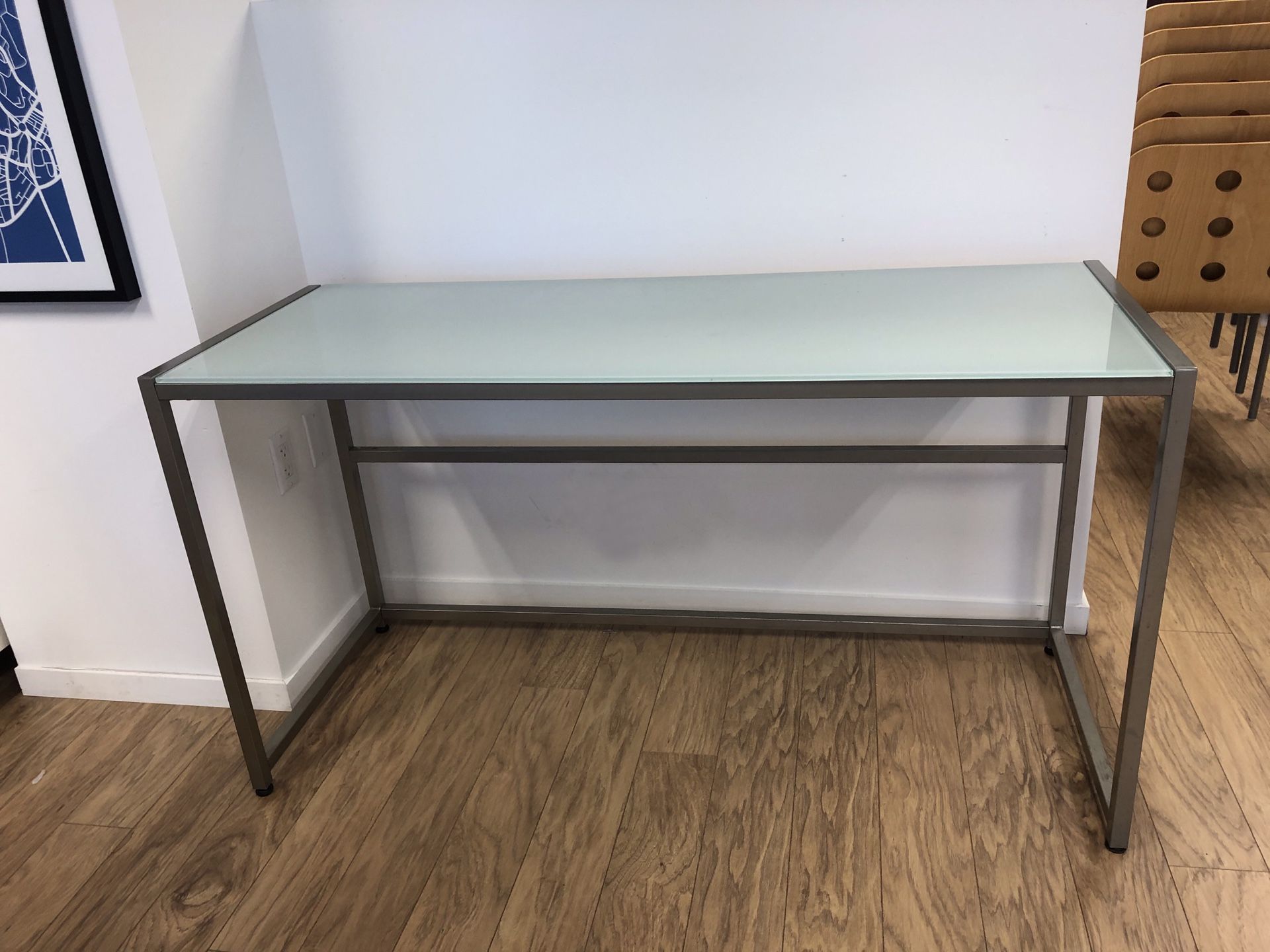 Modern Frosted Glass / Metal Desk