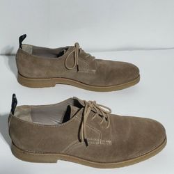 All saints  mens tan oxford suede leather shoes Size  10 US
