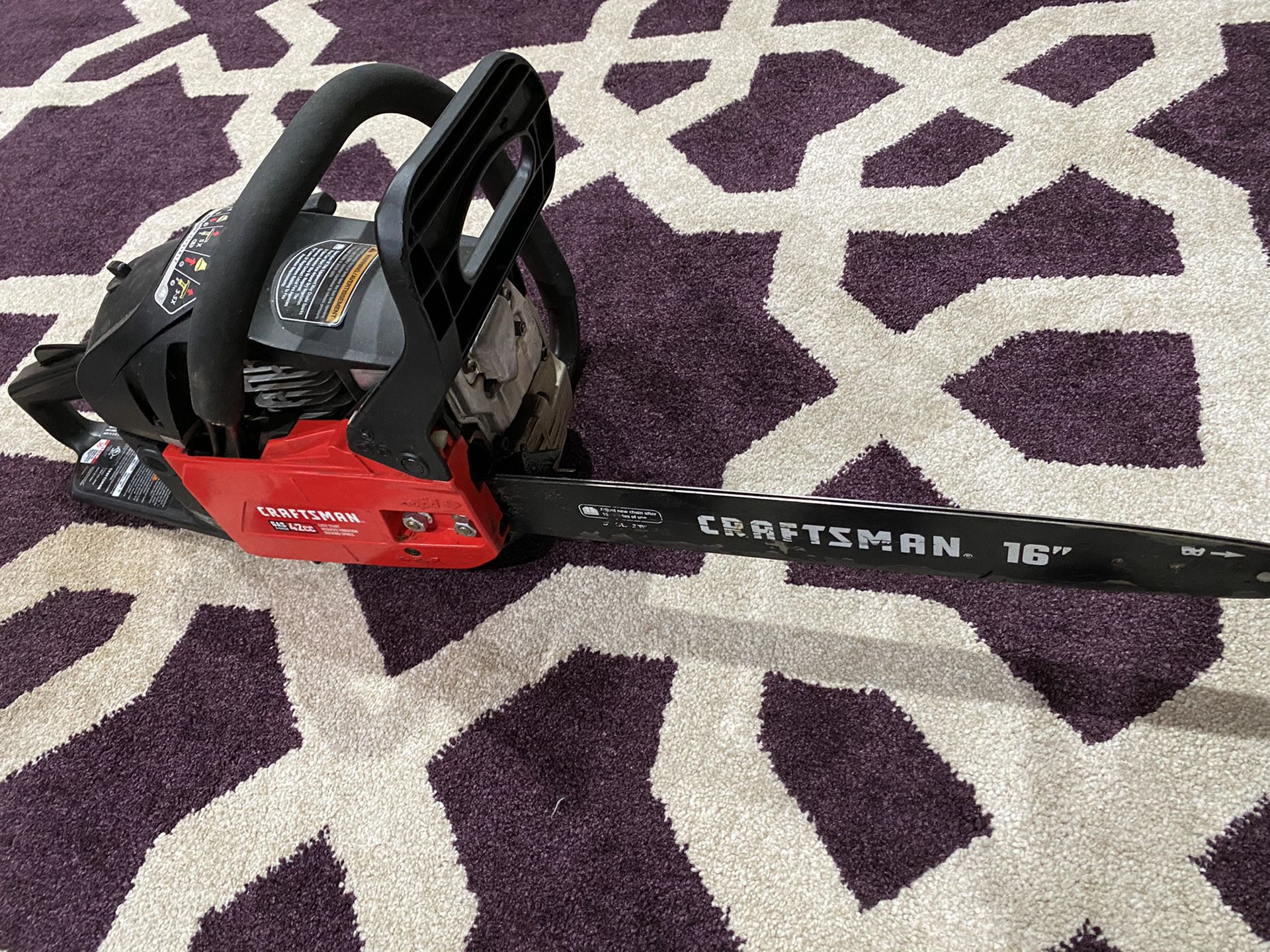 Craftsman s145 16-in 42cc 2-cycle gas chainsaw